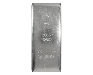 100 oz RCM Royal Canadian Mint Silver Bar
