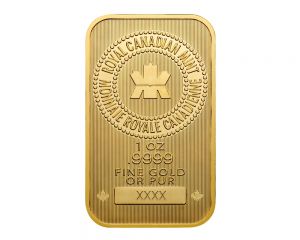 1 oz Royal Canadian Mint Gold Wafer Bar
